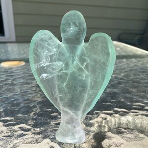 Watermelon Fluorite Angel Figurine